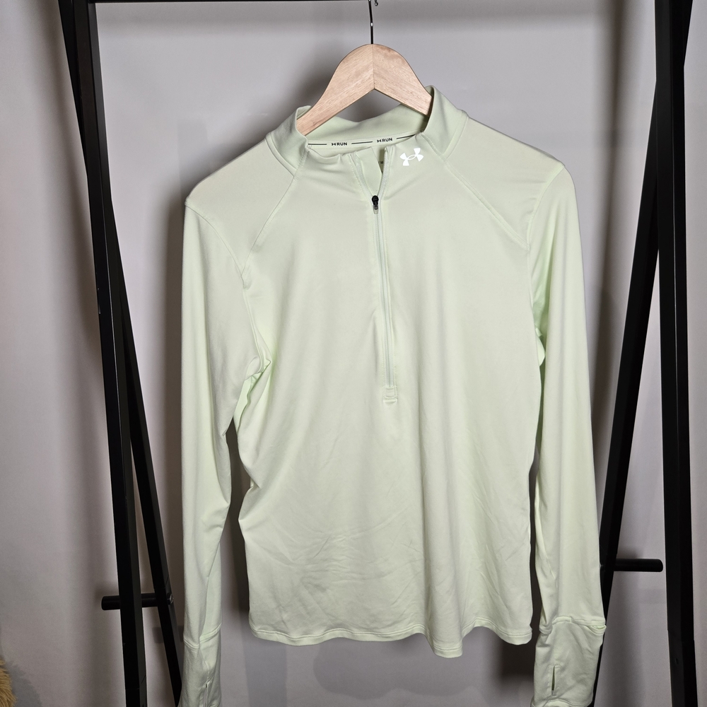 Under Armour Qualifier 2.0 Melon Green Long Sleeve Run Brand New